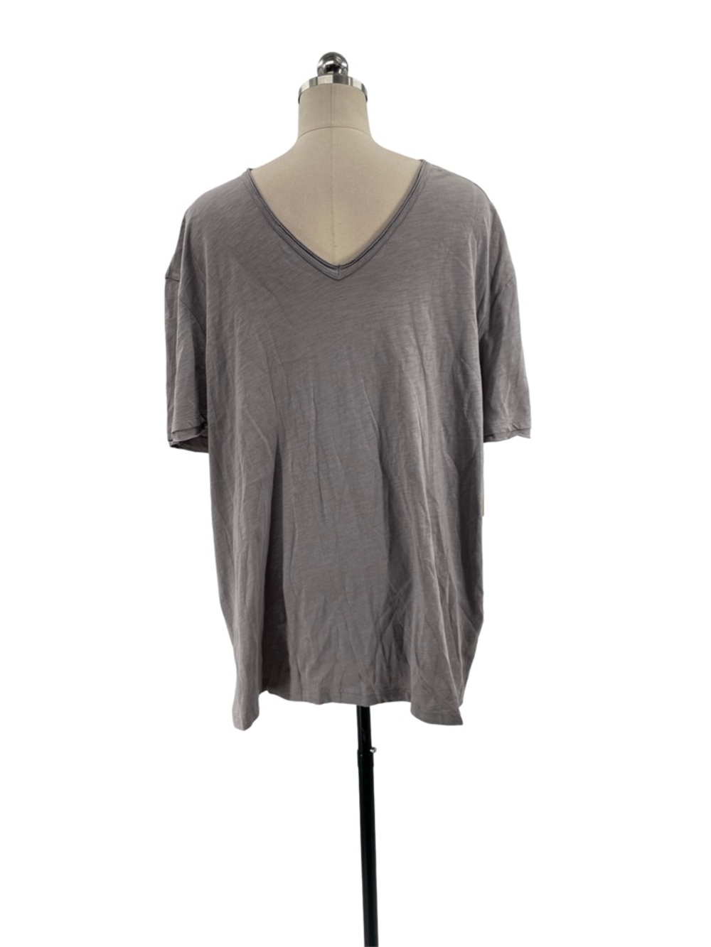 John Varvatos Men's Miles Slub V-Neck T-Shirt Size XXL Light Grey y2k Excellent